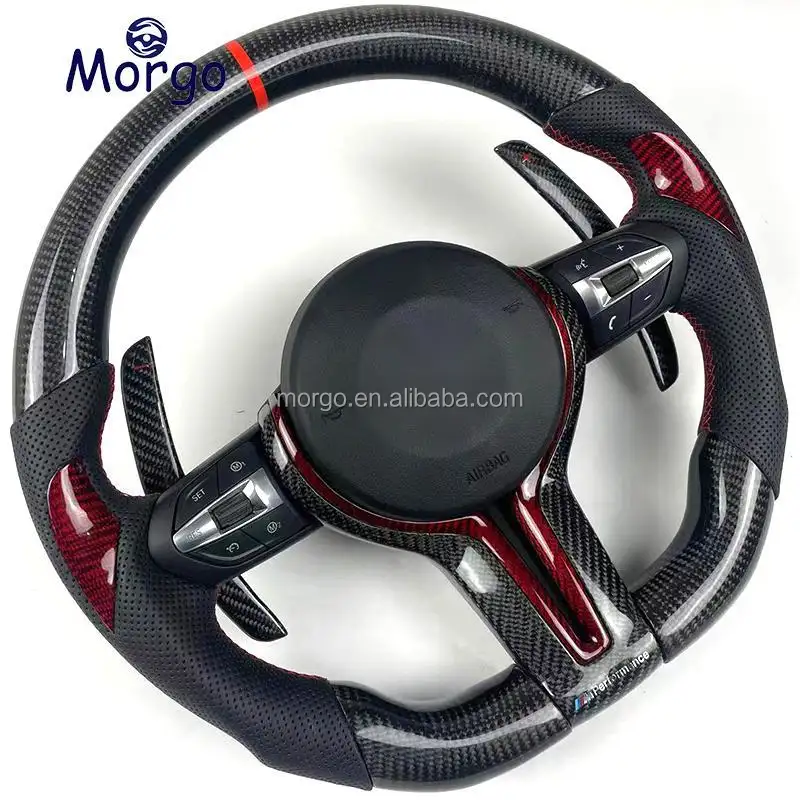 Carbon fiber steering wheel for BMW steering wheel F10 F12 F15 F30 F32 M1 M2 M3 M4 M5 M6 X1 X2 X3 X4 X5 X6 X7 LED steering wheel