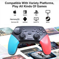 Manette de jeu sans fil BT 2.4G avec vibration pour Nintendo Switch PC Android IOS Tablette Smart TV Téléphone portable Joystick