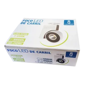 Foco de carril LED de 33W, 3 hilos, eficiencia energética, iluminación direccional, ideal para espacios comerciales y exhibiciones. - Product Image 3