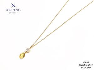 Colliers pour femmes XUPING en acier inoxydable, vente en gros, pendentifs breloques tendance en forme de fleur, papillon et cœur - Product Image 5