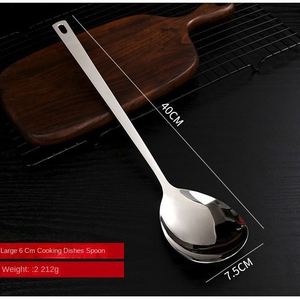 Cuchara Grande de Acero Inoxidable 304 de Alta Calidad con Mango Largo, Cuchara de Metal con Filtro para Uso en Fiestas, Hoteles y Bufés - Product Image 6