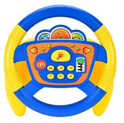 Children's 360 degree rotating steering wheel U-shaped base simulation driving car co female boy early education puzzletoy