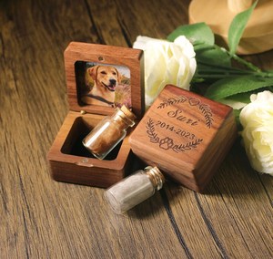 Kotak Abu Jenazah Hewan Peliharaan Kayu Kustom Grosir Personal, Kenang-kenangan Memorial Anjing Kucing, Hadiah Simpati untuk Pecinta Hewan Kecil, Merek OEM - Product Image 3