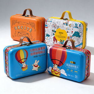 Custom Printed Recycled Tinplate Lunch Tin Box Food Grade <strong>Metal</strong> <strong>Packaging</strong> OEM/ODM Service From Guangdong Factory - Product Image 1