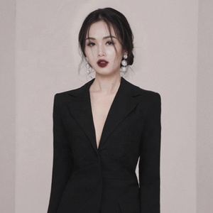 Neue Designs Damen Revers 2 Stück Jacke Falten rock Arbeit Formale <span class=keywords><strong>Blazer</strong></span> Büro Kleid Anzüge - Product Image 2