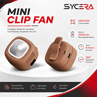 Ventilateur portable rechargeable, autonomie de 6 heures, silencieux, mini ventilateur USB avec affichage numérique, 360° °   Débit d'air réglable pour le bureau et les voyages