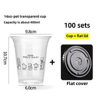 Livraison Gratuite Jetable Épaissie Transparent Style Américain 90mm Gobelets En Plastique Couvercles pour Café Glacé Lait Thé Jus Boissons