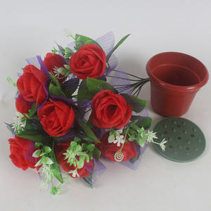 Ourson décoratif en soie avec 12 têtes, pot de roses artificielles, pour la maison, nouvel arrivage, bon marché, - Product Image 2