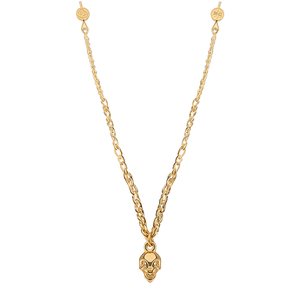 Pulsera de Cadena Fina con Baño de Oro PVD, Acero Inoxidable 316L, Colgante de Cabeza de Alien, Joyería Sostenible y Resistente - Product Image 2