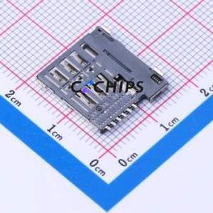 SMO-222-P6 SIM Card Connector SMD Connector Self-Return Type Micro SIM Card Card Holder 1.35mm - Product Image 2