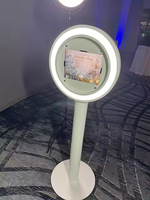 Location de fête Entreprise Portable Selfie Photomaton Ipad Léger Led Acrylique Miroir ipad Photomaton Machine Coque En Aluminium