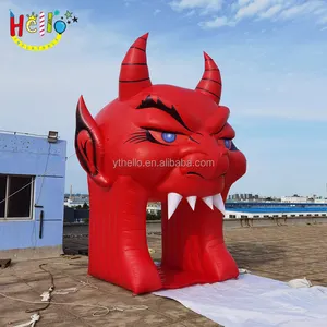 Halloween khủng khiếp trang trí màu Đỏ ma vòm Inflatable ma quỷ đường hầm