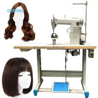 Machine à coudre industrielle à une aiguille pour perruques, postiches et cheveux de poupée