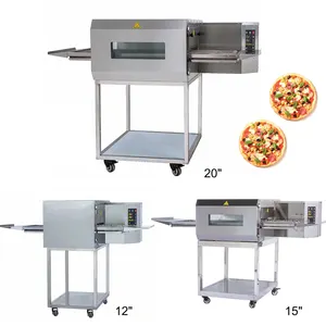 Professional Commercial 12 Inch Electric Conveyor Pizza Oven Stainless Steel Fast Heating Low Noise Chain Type Bakery Oven