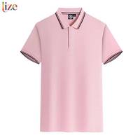 Chemises polo en coton doux de haute pureté personnalisées Lize, chemises polo pour hommes anti-rides, taille plus, pour le personnel, avec logo