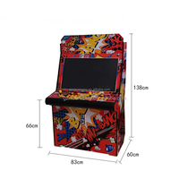 Console de jeu d'arcade rétro en bois 32 pouces pour 2 joueurs, 110V/220V, machine de jeu vidéo de combat, vente en gros, console de divertissement pour enfants