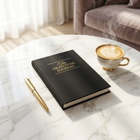 Journal de gratitude de luxe A5 avec boîte cadeau à ruban, couverture en lin, journal de pleine conscience pour les soins quotidiens et le bien-être mental
