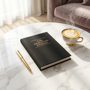 Diario della Gratitudine di Lusso A5 con Nastro e Confezione Regalo, Copertina in Lino, Agenda per Mindfulness e Cura Quotidiana di Sé Stessi - Product Image 4