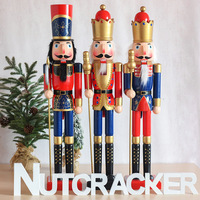 Gros 90CM Grand Casse-Noisette 3FT Casse-Noisette Géant de Noël Casse-Noisette pour Décoration de Noël