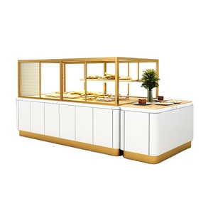 Boutique wood bakery bread display rack