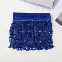 20cm de long sequin frange gland dentelle sangle tissu pour scène danse latine vêtements bordure chapeaux robes de mariée décoration