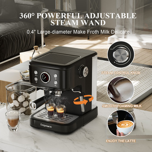 Para Empstorm 04E Black Barista 20bar Espresso Machine 3 en 1 Cápsulas familiares Cafetera <span class=keywords><strong>con</strong></span> alta funcionalidad - Product Image 5