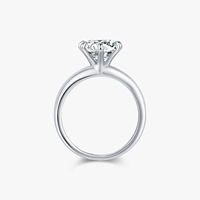 925 argent Sterling romantique Simple rond VVS1 clarté Moissanite bagues pour femmes bijoux fins accessoires