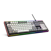Customized Two-color Keycap 104 Keys Wired Mechanical Gaming Keyboard RGB Backlight Gateron Switches Programmable for Gamers