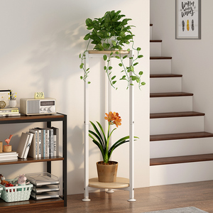 Living Room Balcony Garden Patio Multiple <strong>Plants</strong> Display Rack 2 Tier Indoor Outdoor Tall <strong>Corner</strong> <strong>Plant</strong> Shelf Metal Flower Stands - Product Image 3