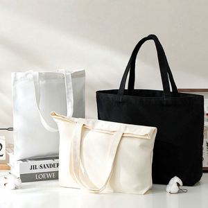 Eco Wholesale Customized Logo Canvas Cotton Tote <b>Bag</b> <b>Foldable</b> Reusable Beach <b>Shopping</b> <b>Bag</b> for Gifts Products Promotion - Product Image 1