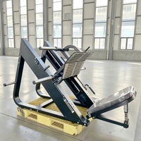 Máquina de prensa de piernas bilateral de acero para gimnasio comercial, entrenador de músculos lineales sentado, con sistema de carga, para levantamiento de pesas, con seguridad.