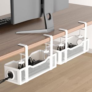 Bandeja Organizadora de Cables Metálica para Debajo del Escritorio, Sin Necesidad de Perforar, para Hogar, Oficina y Escritorio de Pie - Product Image 6