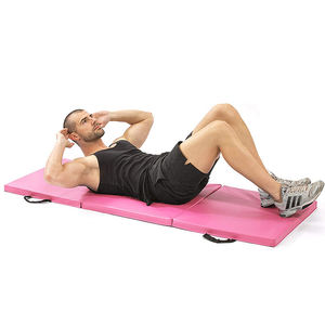 2023 nouveau Design rose violet <span class=keywords><strong>gymnastique</strong></span> lutte Tumbling 2 plis tapis de <span class=keywords><strong>sol</strong></span> en cuir PU toile matériel pour l'exercice - Product Image 5
