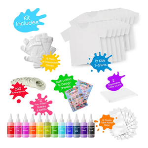 Kit de Tinte <span class=keywords><strong>para</strong></span> <span class=keywords><strong>Ropa</strong></span> <span class=keywords><strong>para</strong></span> Niños, 12 <span class=keywords><strong>Colores</strong></span> en Botellas Prellenadas, Manualidades <span class=keywords><strong>para</strong></span> Niños, Paquete <span class=keywords><strong>para</strong></span> Fiesta de Teñido de <span class=keywords><strong>Ropa</strong></span> con 12 Camisetas <span class=keywords><strong>para</strong></span> Niños - Product Image 1