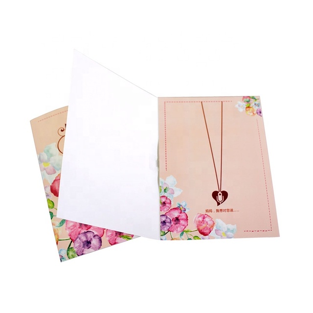 Writeable Greeting Card with Microphone Records and Plays Voice Music or Sound Effects-Mother's Day Gift Card