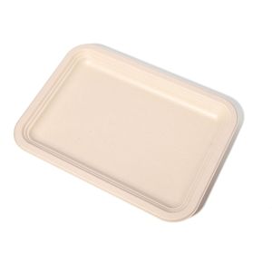Plato Ovalado Biodegradable de 12.5 Pulgadas, Desechable, Apto para Microondas, Ecológico, para Comida para Llevar - Product Image 1