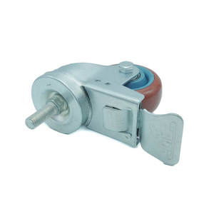 DFH M12*30 Schraube 5 Zoll Stahl+PP+PU Flache Rollenlaufräder mit Langem Stiel und Intubationsrohr - Product Image 3