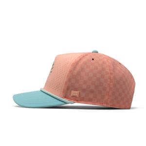 Casquette de golf OEM personnalisée en maille perforée avec logo, 5 panneaux, visière légèrement incurvée, snapback, patch en caoutchouc imperméable - Product Image 3