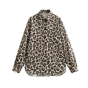 New Arrival Women Leopard Print Long Sleeve Chiffon Blouse Ladies Shirt Fashion Blouse Shirts For Women 2183044