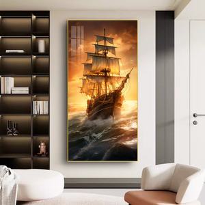 Mural Moderno Minimalista para Pasillo, Versión Vertical, Pintura Decorativa para Pared de Fondo - Product Image 6