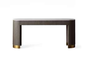 Mesa Consola de Madera de Mango Contemporánea de Lujo, Diseño Plegable Resistente, Acabado Fácil de Limpiar, para Entrada, Sala de Estar, Apartamento, Villa - Product Image 1