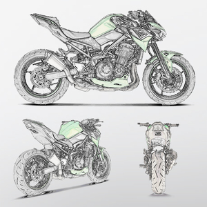 Silencieux d'échappement de moto à enfiler pour <span class=keywords><strong>Kawasaki</strong></span> <span class=keywords><strong>Z900</strong></span> 2020 <span class=keywords><strong>2023</strong></span> - Product Image 6