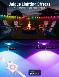 Lumières LED en forme de méduse pour décoration de bâtiment extérieur commercial, Ws2811 100 mm RGBW, en aluminium, 12 V, IP68, lumières de Noël - Product Image 3