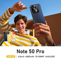 CPU Decacore Note50Pro Berkualitas Tinggi 14 Android 16GB+1TB 5G Kamera Belakang 108MP Layar HD Grosir Global CDMA WIFI