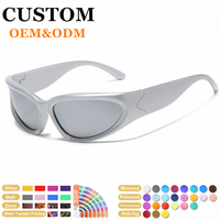 Lunettes de soleil enveloppantes tendance Y2K, logo personnalisé, lunettes de luxe, lunettes de sport, lunettes de soleil pour hommes et femmes, vente chaude