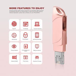 Unidad Flash USB Original OTG 3 <span class=keywords><strong>en</strong></span> 1, Pendrive Metálico Giratorio de 128 GB para iPhone Tipo C o PC Móvil, <span class=keywords><strong>Compartir</strong></span> o Transferir Archivos al Instante - Product Image 6