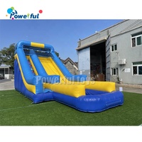 Glissière d'eau gonflable commerciale pour enfants, piscine gonflable en plastique souple, grand château gonflable, maison à rebond, bon marché, chine