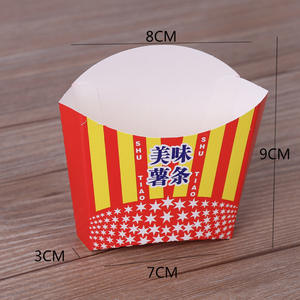 Cajas de Cartón Kraft Desechables Personalizadas con Tapa Abierta para Aperitivos, Impresión Múltiple para Envasado de Pollo Frito y Papas Fritas - Product Image 4