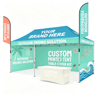 Tente de stand d'exposition pop-up 10x15 pieds en aluminium 40mm, auvent de marque extérieur, gazebo pour événements