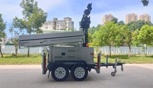 4x500 Wát năng lượng mặt trời tháp ánh sáng 9M thủy lực mast Led Đèn Pha lai biến tần năng lượng mặt trời hệ thống điện AC 3pv - Product Image 5